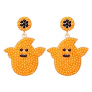 ( orange)occidental style creative cartoon lovely samll Pearl earrings Earring