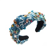 (blue )occidental style Olives Headband woman diamond Pearl jean Headband high temperament