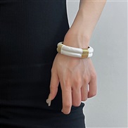 ( white) retro samll color pattern belt opening bangle woman high width