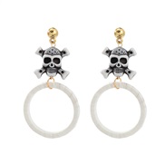 ( white) skull earrin...