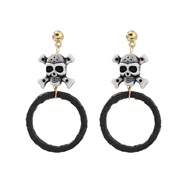 ( black) skull earrin...