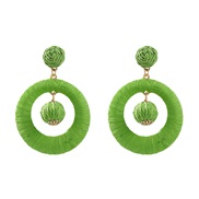 ( green) earrings occidental style exaggerating Earring woman multilayer Round earringearrings