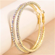 6.0cm high quality fashion concise flash diamond temperament personality lady circle