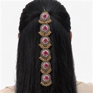 fashion medium noble wind retro shine gem temperament lady head chain