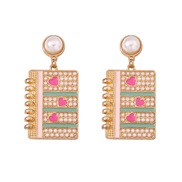 ( Pinklove )occidental style style fashion trend all-Purpose earrings Earring woman