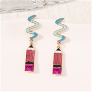 ( blue)occidental style fashion trend all-Purpose earrings Earring woman