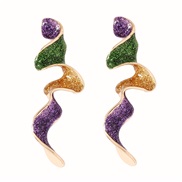 ( Color) geometry flowers trend all-Purpose ear stud woman