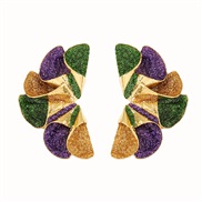 ( Color) geometry flowers trend all-Purpose ear stud woman