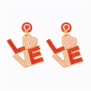 ( red) occidental style PearlOVE all-Purpose trend fashion earrings Earring woman