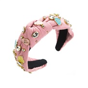 ( Pink)occidental style high Headband Word love Headband