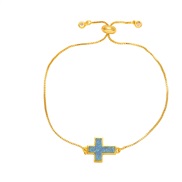 ( green)occidental style fashion cross bracelet woman samll high gilded braceletbrc