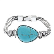 ( anti silver    424 ) super big turquoise bracelet man woman Bohemia ethnic style creative Round bangle