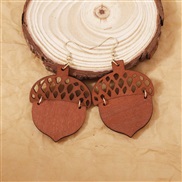 ( brown) personality fashion Earring retro shape hollow earrings