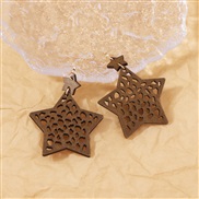 (camel )Korean style samll Earring hollow imitate surface earrings