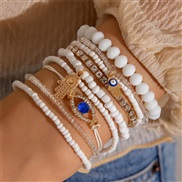 (25654 colour) Bohemia personality eyes bracelet set  beads eyes multilayer bracelet