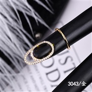 (3 43gold )jennie same styleblackink ring woman Korea trend