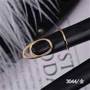 (3 44gold )jennie same styleblackink ring woman Korea trend