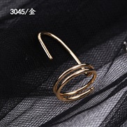 (3 45gold )jennie same styleblackink ring woman Korea trend