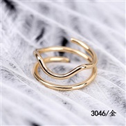 (3 46gold )jennie same styleblackink ring woman Korea trend