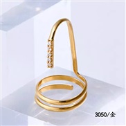 (3 5 gold )jennie same styleblackink ring woman Korea trend