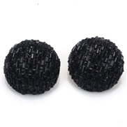 ( black)occidental style exaggerating Round diamond Alloy earrings retro temperament personality creative big ear stud 