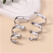 ( Silver) Alloy pattern high lady ear stud occidental style fashion brief temperament Earring