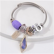 fashion concise all-Purpose shine gem more elements pendant woman temperament bangle