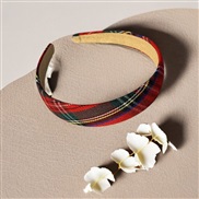 (  red)Korea Autumn and Winter high width Headband woman head velvet Headband