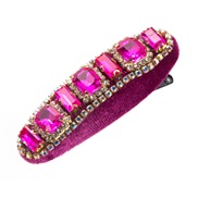 ( rose Red)Korean style retro velvet colorful diamond hair clip fashion Headband all-Purpose hair clip woman