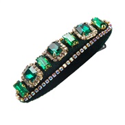 ( green)Korean style retro velvet colorful diamond hair clip fashion Headband all-Purpose hair clip woman