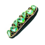 ( green)retro velvet hair clip woman Headband super glass diamond thick hair clip