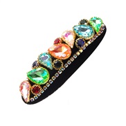 ( Color)retro velvet hair clip woman Headband super glass diamond thick hair clip