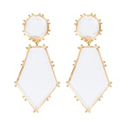 ( transparent)Acetate sheet earrings occidental style exaggerating Earring woman Round plates earring Bohemia