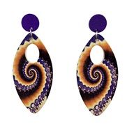 (purple)jewelry occidental style earrings tube newearrings