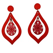 ( red)Earrings drop earringsjewelry occidental style retro long earrings new