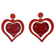 ( red)Earrings retro heart-shaped earrings exaggerating earringjewelry occidental style