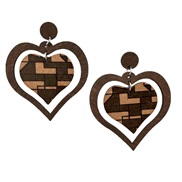 ( Dark brown)Earrings retro heart-shaped earrings exaggerating earringjewelry occidental style