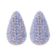 ( blue)occidental style fully-jewelled drop ear stud retro temperament super earrings high Earring