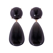 ( black)Autumn and Winter occidental style earrings resin Earring woman drop color earring retro