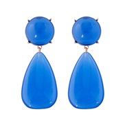 ( blue)Autumn and Winter occidental style earrings resin Earring woman drop color earring retro