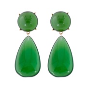 ( green)Autumn and Winter occidental style earrings resin Earring woman drop color earring retro