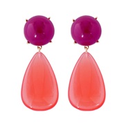 Autumn and Winter occidental style earrings resin Earring woman drop color earring retro