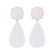 ( white)Autumn and Winter occidental style earrings resin Earring woman drop color earring retro