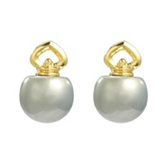 ( gray)earrings occidental style earrings woman ear stud Korean style imitate Pearl Earring