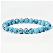 (8mm)retro turquoise bracelet man womanmm elasticity rope stone