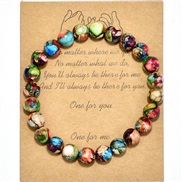 (B1728)occidental style fashion pattern bracelet womanmm color stone beads gift