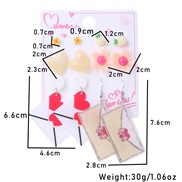 (D)occidental style gift  color love cross earrings set