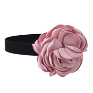 ( Pink) occidental style women  Cloth imitate flowers necklace brief pure color belt woman