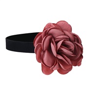 (Ligh  red) occidental style women  Cloth imitate flowers necklace brief pure color belt woman