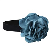 ( Malachite blue ) occidental style women  Cloth imitate flowers necklace brief pure color belt woman